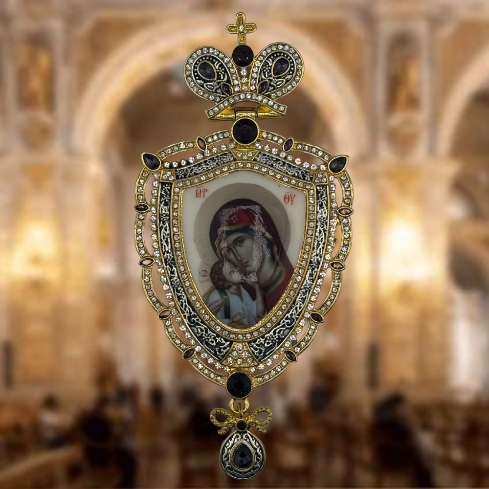 Orthodox Pectoral Cross with Panagia for Bishop Orthodox Pectoral Cross with Panagia for Bishop